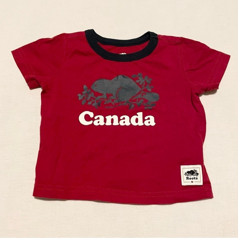 Roots Baby Red Canada Tshirt 6-12 Months Shirt